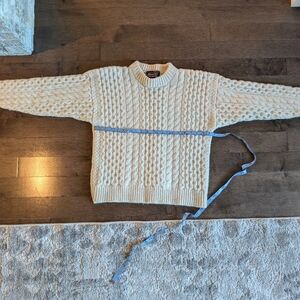 North Country 100 % Wool Fisherman's Sweater